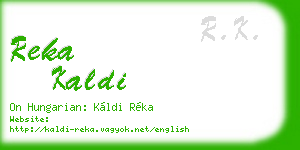 reka kaldi business card